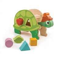 Tender Leaf Toys - Hungry Wooden Tortoise Shape Sorter Toy - Encourages Imaginative Play, Improves Recognition and Problem Solving Skills - 3 Years +
