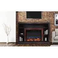 MilanHome Eudora TV Stand for TVs up to 50 with Electric Fireplace Included, Wattage: 1500 Watts, Warranty Length: 1 Year