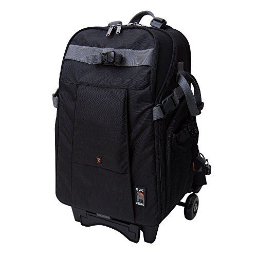  Ape Case, High-Style, Black, Backpack with Wheels, Camera Bag (ACPRO3500WBK)