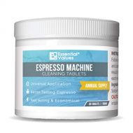 Essential Values Espresso Machine Cleaning Tablets (30 Tablets), Compatible with Jura, Miele, and Breville Espresso Machines - Made in USA
