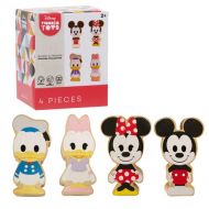 Disney Wooden Toys 4 Piece Figure Set with Mickey Mouse, Minnie Mouse, Daisy Duck, and Donald Duck, Amazon Exclusive, by Just Play