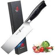 TUO Nakiri Knife 6.5 inch Asian Usaba Knife Japanese Chef Knife Vegetable Cleaver Ultra Sharp, German Super Stainless Steel Cutlery, Ergonomic Pakkawood Handle Gift Box, Black Ph
