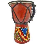 [아마존베스트]Ciffre Childrens Djembe Bongo Drum 30 cm 25 cm 20 cm 15 cm 12 cm Colourful Painted + Instructions (may not be in English)