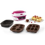 [아마존베스트]Tefal Cake Factory KD8018 1,200W Smart Cake Maker Mini Oven (Ideal for Muffins, Chocolate Lava Cakes, Cup Cakes, Cereal Bars, Biscuit Cakes incl. Recipe Book) white/purple