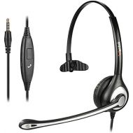 [아마존베스트]Wantek Binaural 3.5 mm Headphones for Phone, with Noise Cancelling Microphone
