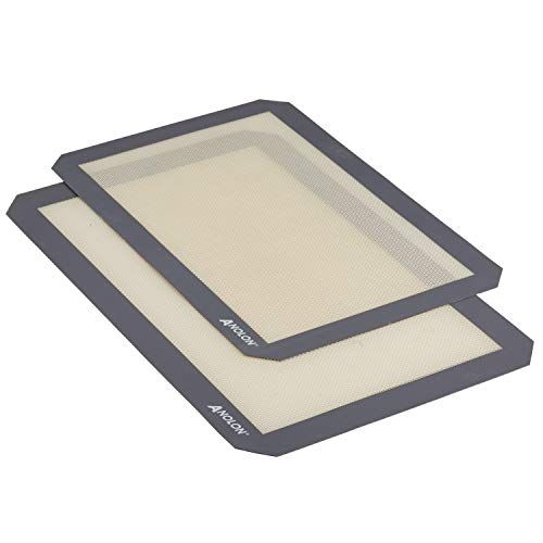  Anolon Advanced Bakeware Silicone Baking Mat Set, 2-Piece, Clear with Gray Border: Kitchen & Dining