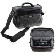 Navitech Grey Camcorder/Camera Bag Case Cover Compatible with The Canon Vixia HF G21 with Shoulder and Belt Straps