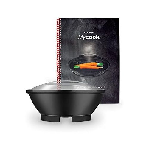  Taurus Mycook Steamer Set 2Tier Steamer, Cookbook (Capacity: 4,5L Regular), Black