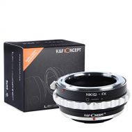 K&F Concept Camera Lens Adapter f-Stop Ring for Nikon G AF-S Mount Lens to Fujifilm Fuji FX X-Pro1 X-M1 X-A1 X-E1 Adapter - Lens Cleaning Cloth Included
