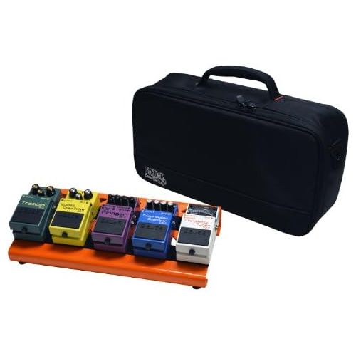  Gator Cases Aluminum Guitar Pedal Board with Carry Bag; Small: 15.75 x 7 Orange (GPB-LAK-OR)
