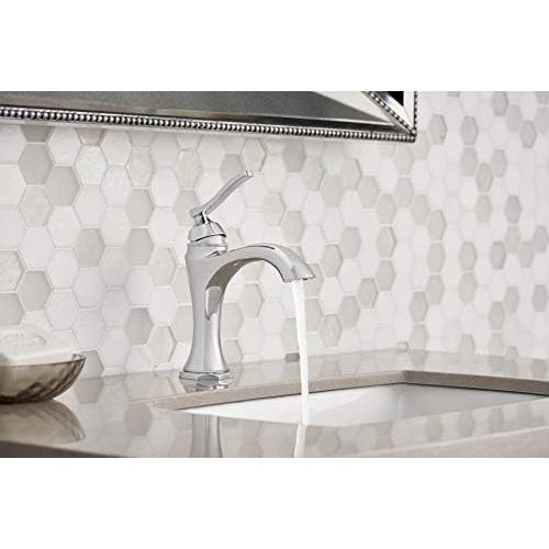  Danze D225028 Draper Single Handle Bathroom Faucet with Metal Pop-Up Drain, Chrome