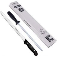 [아마존베스트]Arcos Set of 2 Chaira Ham Knives 275 mm + Knife Sharpener 230 mm Professional Ham Holder Ecological Packaging Maitre