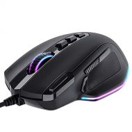 TECKNET Gaming Mouse, Computer Mouse with 10000DPI, Ergonomic Design, USB Optical Wired Gaming Mouse with RGB LED Backlit, 10 Programmable Buttons Game Mice for Windows PC Gamers (