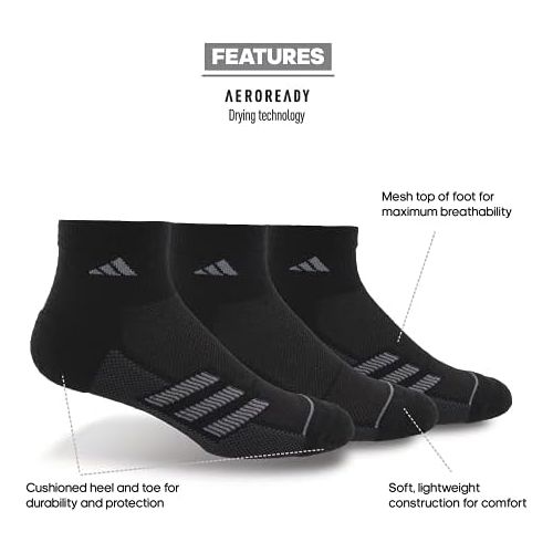 아디다스 adidas Mens Climacool Superlite Quarter Socks (3 Pack)