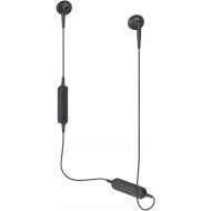 Audio-Technica ATH-C200BT Bluetooth Wireless In-Ear Headphones with In-Line Mic & Control, Black