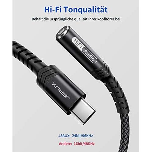  [아마존베스트]JSAUX USB-C to 3.5 mm Headphone Adapter Aux, USB-C to Jack Audio Adapter for Huawei P30 Pro/P20/P20 Pro/Mate 10/20 Pro, Samsung S20/S20 Plus/Note 10/A80, One Plus 7/6T, Pixel 3/2XL