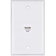 1 Port Ethernet Wall Plate -VICTEK - Cat6 Ethernet Cable Wall Plate Female to Female Compatible with Cat7 Cat6 Cat5 Cat5e - White…