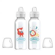 Dr. Browns Options+ Sippy Spout Baby Bottles, Fox & Lion, 8 Ounce, 2 Count