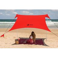 Artik sunshade Pop Up Beach Tent Sun Shade for Camping Trips, Fishing, Backyard Fun or Picnics ? Portable Canopy with Sandbag Anchors, Two Aluminum Poles & Carrying Bag - UPF50 UV Protection (Cor