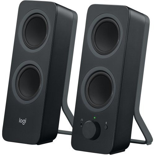  Amazon Renewed Logitech Z207 Speaker System - 5 W RMS - Wireless Speaker(s) - Black - Bluetooth - Wireless Pairing, Passive Radiator (Renewed)