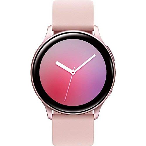 삼성 Visit the SAMSUNG Store Samsung Galaxy Watch Active2 (Silicon Strap + Aluminum Bezel) Bluetooth - International (Pink Gold, R830-40mm)