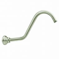 Moen S113BN Waterhill 14-Inch Replacement Extension Curved Shower Arm, Brushed Nickel