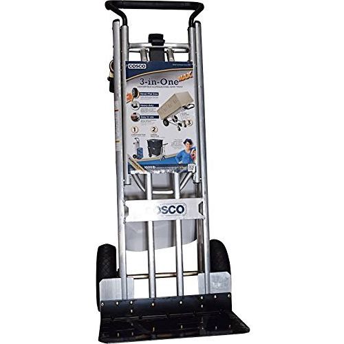  Cosco 3-in-1 Aluminum Hand Truck/Assisted Hand Truck/Cart w/ flat free wheels (Looop Handle)