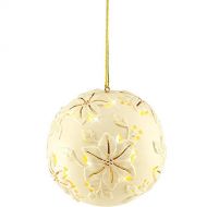 Lenox Poinsettia Bisque Lighted Ornament