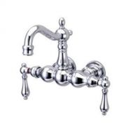 Elements of Design DT10021AL Hot Springs Wall Mount Clawfoot Tub Filler, 4-3/4 in Spout Reach, Polished Chrome