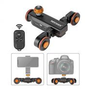 Neewer 3-Wheels Wireless Video Camera Dolly, 3-Speed Motorized Electric Track Rail Slider Dolly Car with Remote Control, Compatible with DSLR Camera, Camcorder, Gopro, iPhone, and