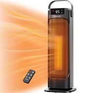 Space Heater, Acouto 1500W Portable Electric Heaters Indoor Use, Oscillating Ceramic Tower Heater for Bedroom and Home Office with Remote ECO Mode 12H Timer Overheating and Tip-ove