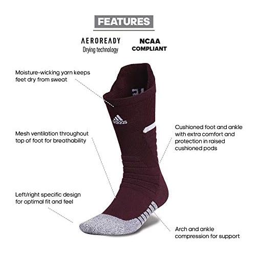 아디다스 adidas womens Adizero Football Cushioned Crew Socks (1-pair)