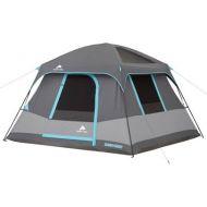 10' x 9' Ozark Trail Six-Person Dark Rest Cabin Family Camping and Adventure Tent, Includes a Gear Loft, Hanging Organizer, and Electrical Port Access and Ground Vent for Improved Air Circulation