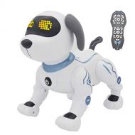 [아마존베스트]fisca Remote Control Dog, RC Robotic Stunt Puppy Voice Control Toys Handstand Push-up Electronic Pets Dancing Programmable Robot with Sound for Kids Boys and Girls Age 6, 7, 8, 9,