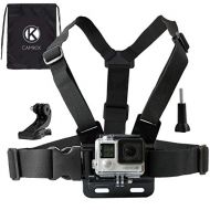 CamKix Chest Mount Harness Compatible with Hero 8 Black, 7, 6, 5, Black, Session, Hero 4, Session, Black, Silver, Hero+ LCD, 3+, 3, 2, 1, DJI Osmo Action ? Fully Adjustable Chest S