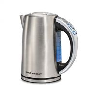 Hamilton Beach Temperature Control Electric Tea Kettle, Water Boiler & Heater, 1.7L, Cordless, LED Indicator, Keep Warm, Auto-Shutoff & Boil-Dry Protection, Stainless Steel (41020R