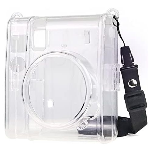  Wolven Clear Camera Case w Adjustable Rainbow Shoulder Strap Compatible with Fujifilm Mini 40