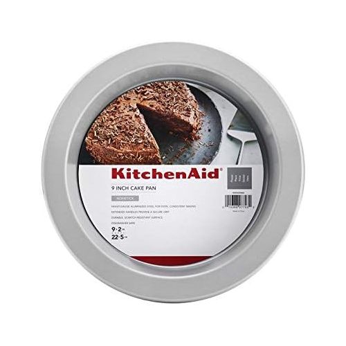 키친에이드 KitchenAid KE956OSNSA Nonstick Round Cake Pan, 9-Inch, Silver