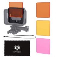 CamKix Diving Filter Kit Compatible with GoPro Hero 6 and Hero 5 Black - 3 Filters (1x Red, 1x Magenta, 1x Yellow) - Not for use with Waterproof housing