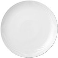 로얄코펜하겐Royal Copenhagen White Fluted Plain Coup Plate Dinner 10.6 Inches