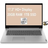 Flagship Lenovo Ideapad 3 17 Laptop Computer 17.3 HD+ Anti-Glare 10th Gen Intel Quad-Core i5-1035G1(Beats i7-8550U) 20GB DDR4 1TB SSD Intel UHD Graphics Webcam Dolby Win 10 + HDMI