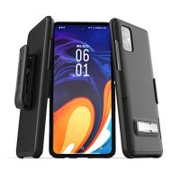 Encased Samsung A51 Belt Case with Kickstand (Slimline) Ultra Thin Cover with Holster Clip for Galaxy A51 - Black