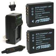 Wasabi Power Battery (2-Pack) and Charger for Panasonic CGA-S007, DMW-BCD10 and Select Panasonic Cameras