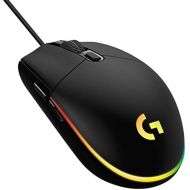 Logitech G203 Wired Gaming Mouse, 8,000 DPI, Rainbow Optical Effect LIGHTSYNC RGB, 6 Programmable Buttons, On-Board Memory, Screen Mapping, PC/Mac Computer and Laptop Compatible -