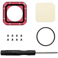 GOHIGH Lens Replacement Kits for Hero 4/5 Session, Protective Camera Glass Cover Case Repair Part Action Camera Aaccessories with Tools, Red