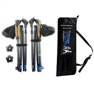 York Nordic Ultralight Folding Walking Poles - Travel Ready - 8.6 oz Each, 15.5 in collapsed, with Rubber Feet, Baskets, and Bag