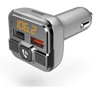 [아마존베스트]-Service-Informationen Hama Bluetooth FM Transmitter for Car Radio with Car Charger, Hands-Free Kit (Car Adapter for Cigarette Lighter Socket with Connections for MicroSD, USB Stick and QC 3.0 for Chargi