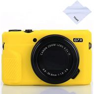 Yisau G7X Mark II Case III Camera Silicone Ultra-Thin Lightweight Rubber Soft Bag Cover for Canon PowerShot + Microfiber Cloth (Yellow)