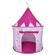[아마존베스트]Rettebovon Princess Castle Play Tent with Glow in The Dark Stars Foldable Pop Up Pink Play Tent/House Toy for Indoor Kids Tent & Outdoor Children Tent Girls Gifts
