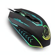Gaming Mouse Wired, UHURU USB Computer Mice with 6 Programmable Buttons, 4 Adjustable DPI Up to 4800, 7 Backlight Modes Ergonomic RGB Gaming Mouse for Laptop PC Gamers
